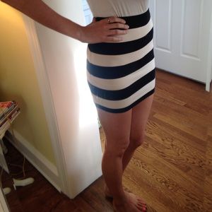 Beige and Black bodycon skirt