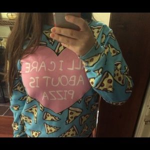 FreshTops "all I care about is pizza" Crewneck