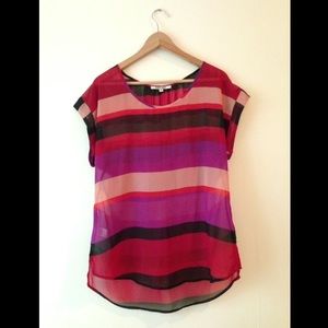 Daniel Rainn sheer stripe blouse