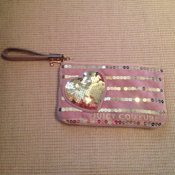 Juicy Couture pink and gold wristlet