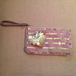 Juicy Couture pink and gold wristlet