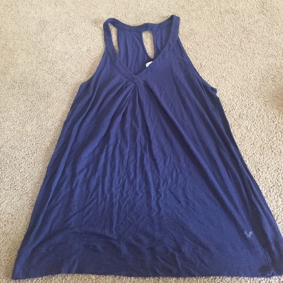 Navy blue razor back American eagle tank top