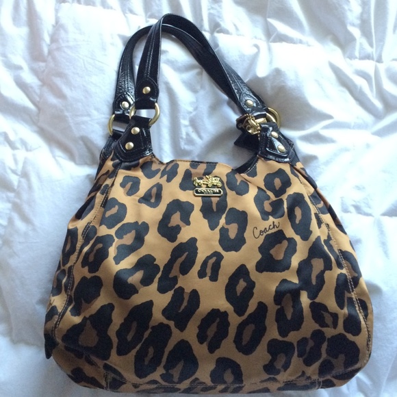 Coach Madison Ocelot Leopard Maggie Bag