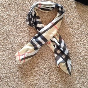 Silky Burberry style light summer scarf