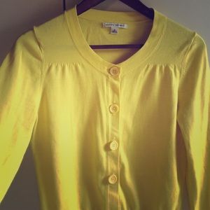 Cheery yellow cotton summer cardigan