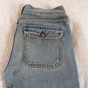 Diesel light wash low-rise bootcut jeans