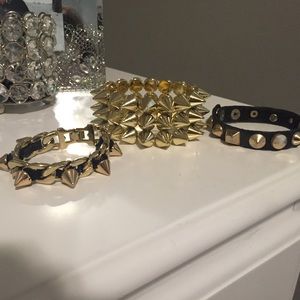 All spiked bracelets for $15
