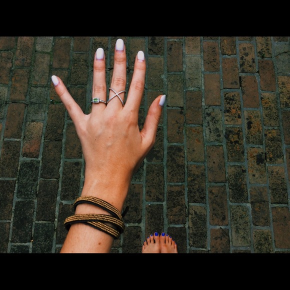 Chann Luu gold leather wrap bracelet