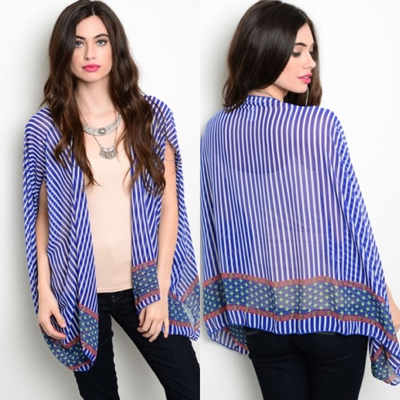 Blue striped Kimono