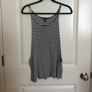 Black and white striped tank