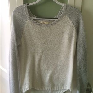 Hollister Crew Neck Metallic Cable Knit Sweater
