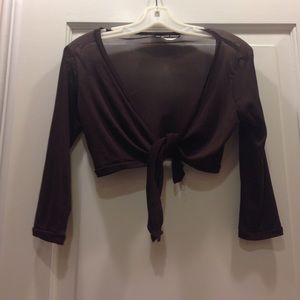 Brown Silk Shrug