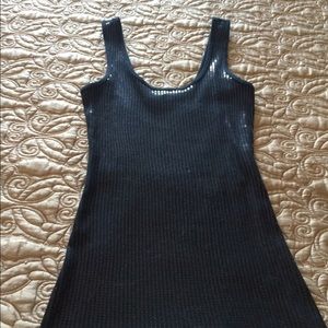 Express Black Sequins Tank - XS