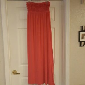 A.n.a. Coral Maxi Dress & Venus bathing suit top