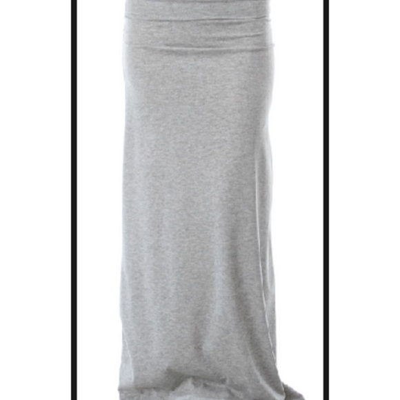 Heather grey maxi skirt ONE HOUR SALE - Picture 2 of 3