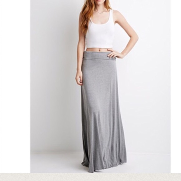 Heather grey maxi skirt ONE HOUR SALE - Picture 3 of 3