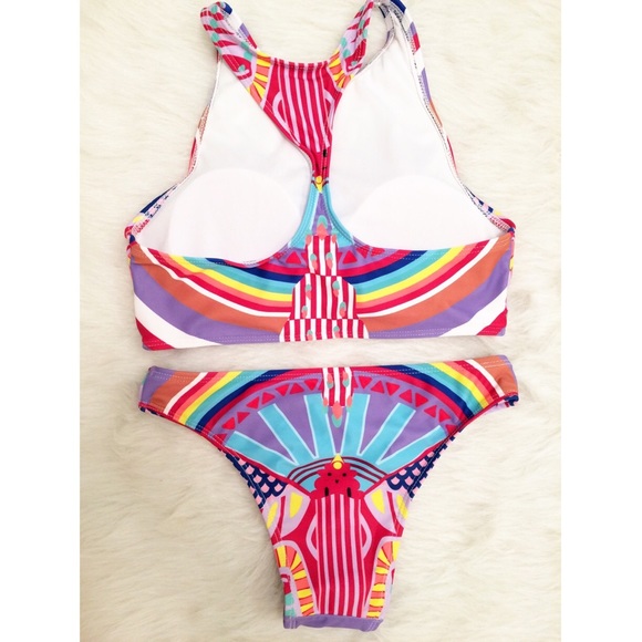 Tribal High Neck Cheeky Bikini - Picture 2 of 3