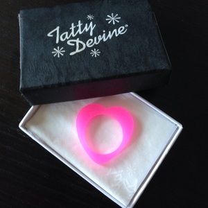 Hot pink Tatty Devine heart ring!