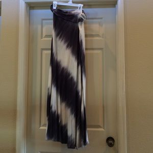 White and grey maxi skirt