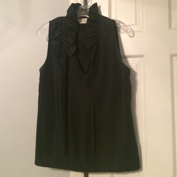 kate spade black silk top
