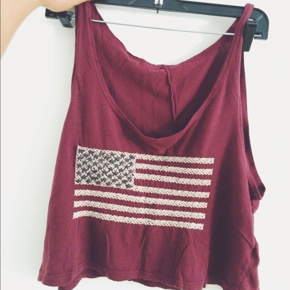 Brandy Melville Mirella American Flag Tank