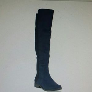 Blue Knee Boots