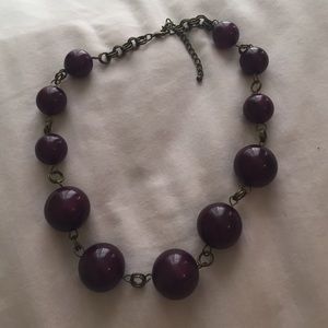 Chain with purple balls necklace