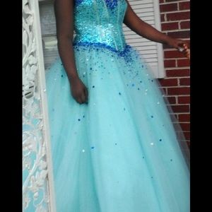 Cinderella ball gown with corset top