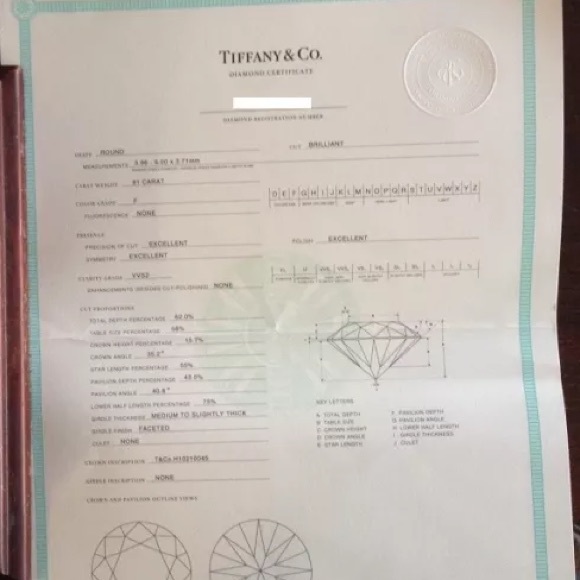 Tiffany Diamond Engagement Ring $15k Retail F VVS2 - Picture 4 of 4