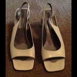 Bruno Magli sandals, ivory