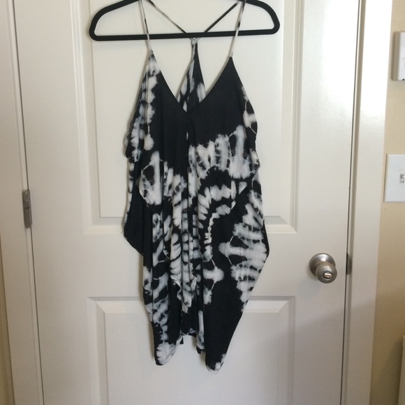 Black tye-dye dress