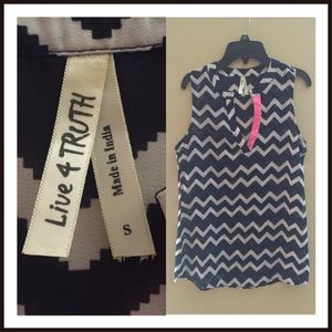 Chevron Sheer Top