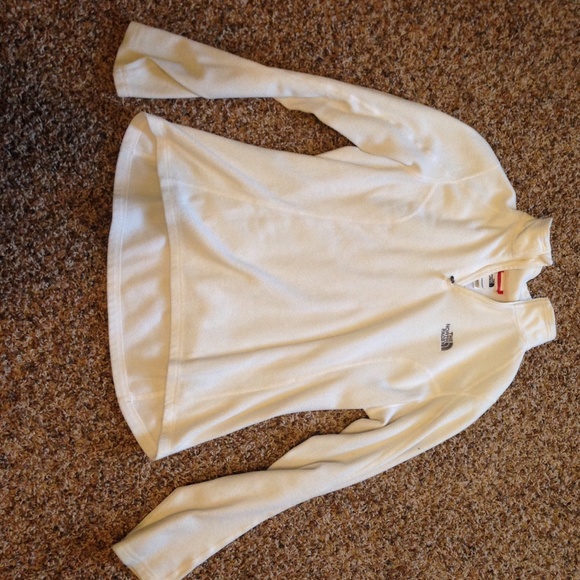 White North Face 3/4 Zip Up