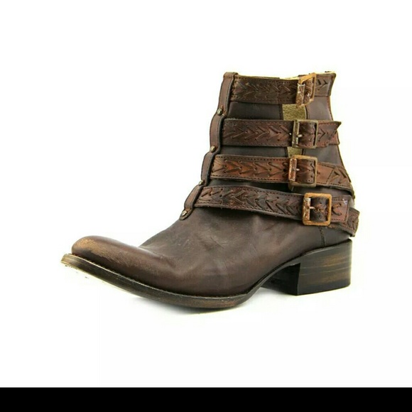 Free people *Freebird Roper,bed stu  Distressed leather