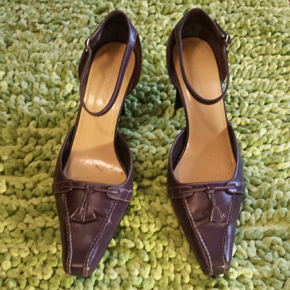 Plum Leather Heels