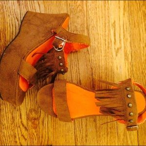 Brown Bohemian Wedges