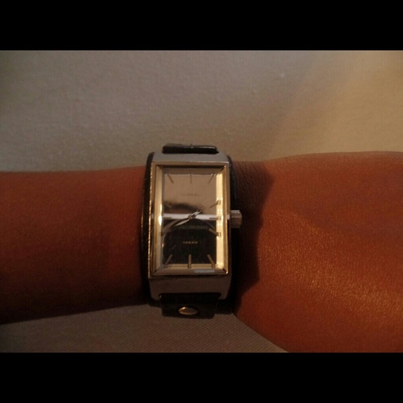 Authentic genuine leather diesel men's watch