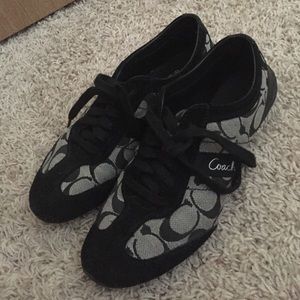 Coach lace up shoes, hardly worn! Look brand new