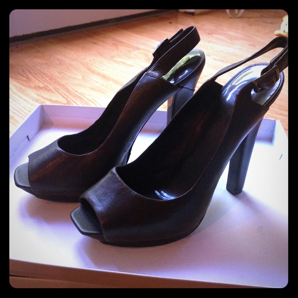 Jessica Simpson dark brown high heels