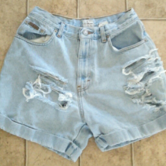 high waisted jean shorts