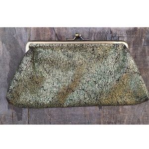 Gold cracked effect Kenneth Cole Reaction Clutch