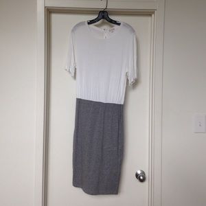 Gap white and grey dress