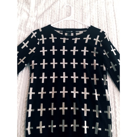 Black Cross Sweater