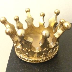 Gold crown jewelry holder / bowl