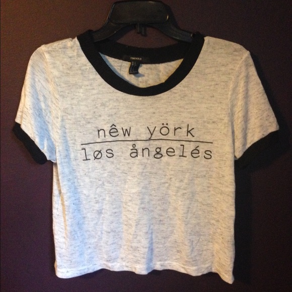 HEADED TO GOODWILL!  NY/LA crop top