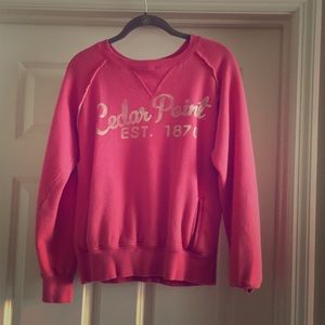 Pink Cedar Point Crewneck Sweatshirt size Medium