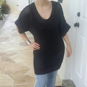 SALE! Calvin Klein Black Long Knit Sweater