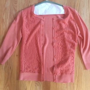 Pink lace cardigan