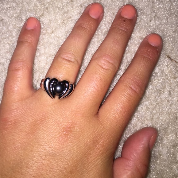 Heart interchangeable bead ring