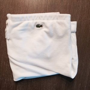 Lacoste white pique tube top with shelf bra